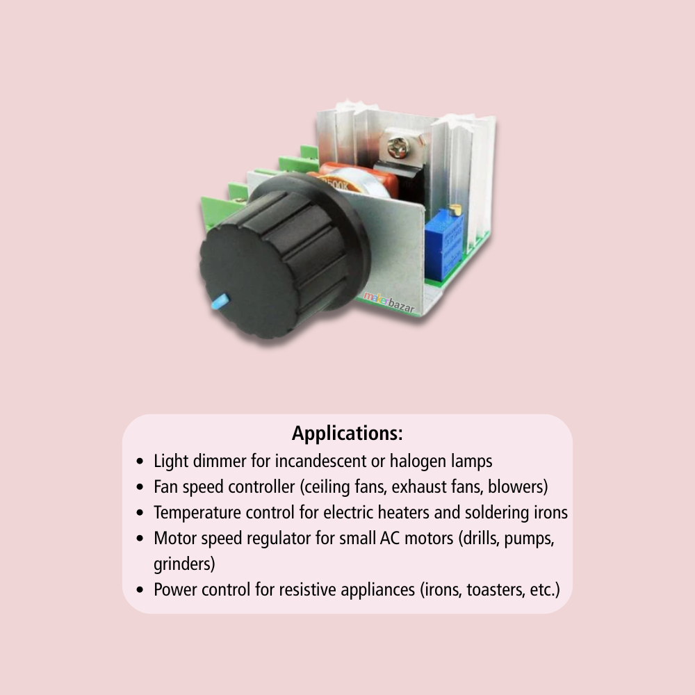 AC 220V 2000W SCR Voltage Regulator Dimmers Speed Controller Thermostat
