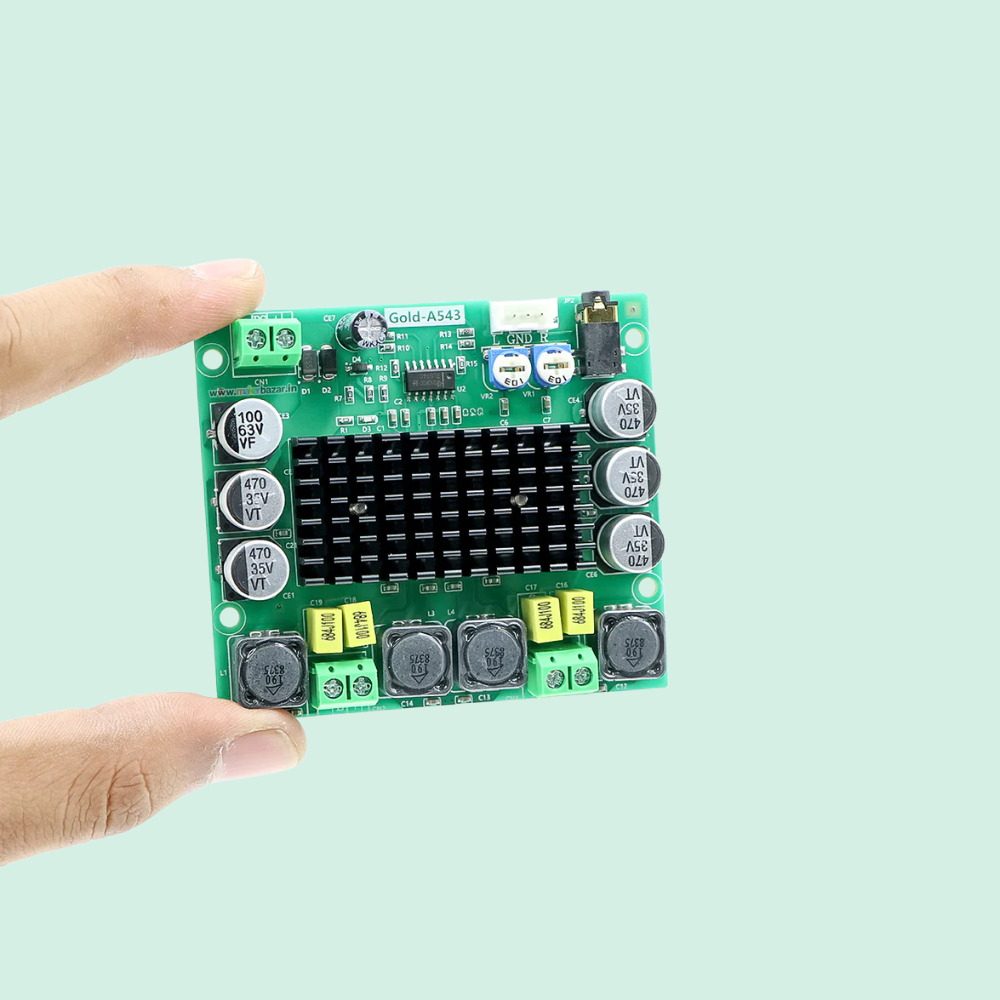 [Type 2] Gold-A543 12-26V 120W Dual Channel High Power Digital Power Amplifier Board (With Aux Port)