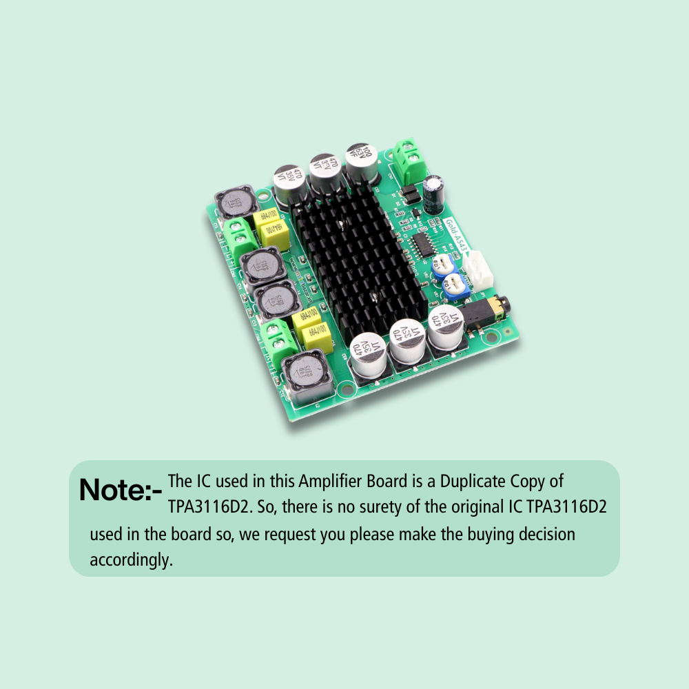 [Type 2] Gold-A543 12-26V 120W Dual Channel High Power Digital Power Amplifier Board (With Aux Port)