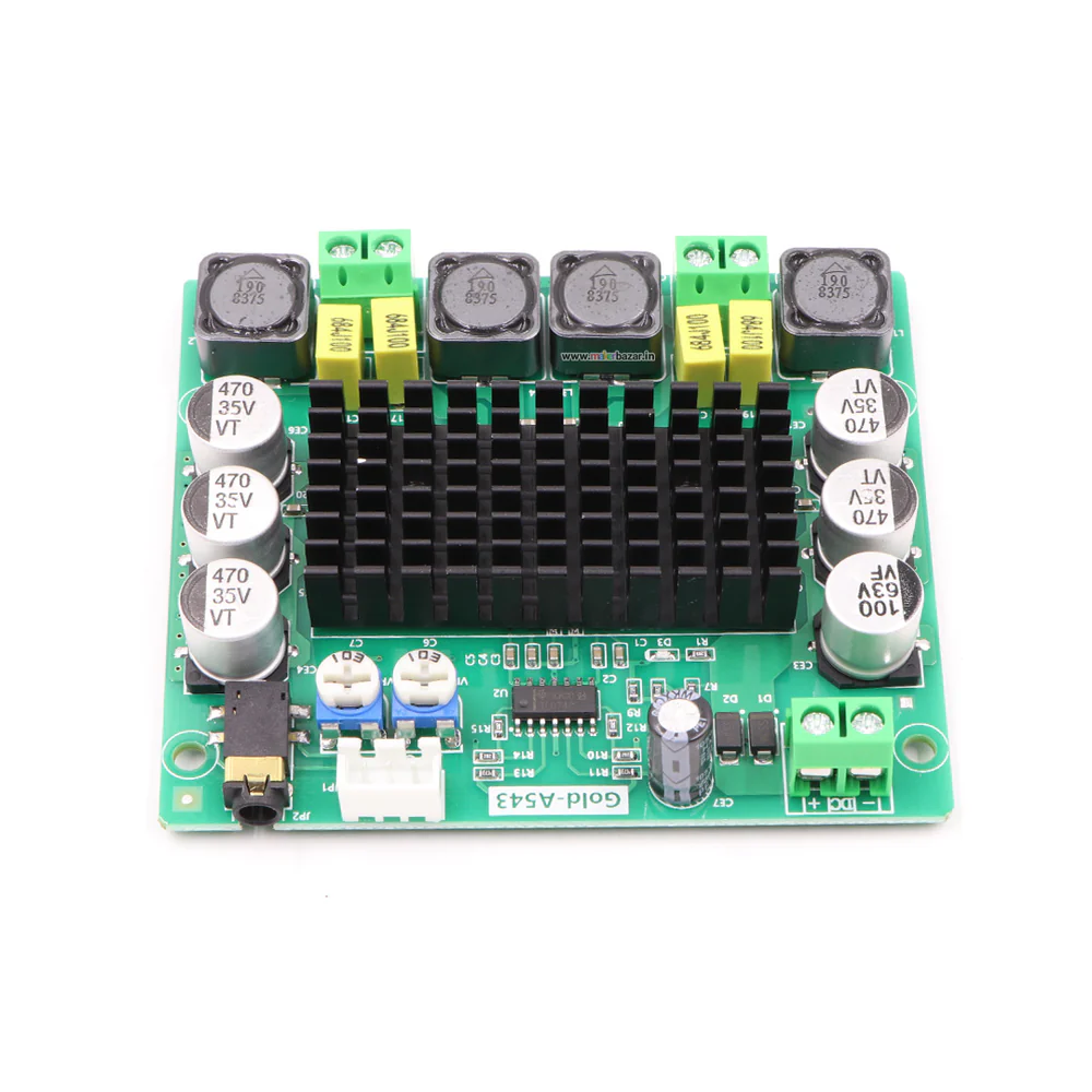 [Type 2] Gold-A543 12-26V 120W Dual Channel High Power Digital Power Amplifier Board (With Aux Port)