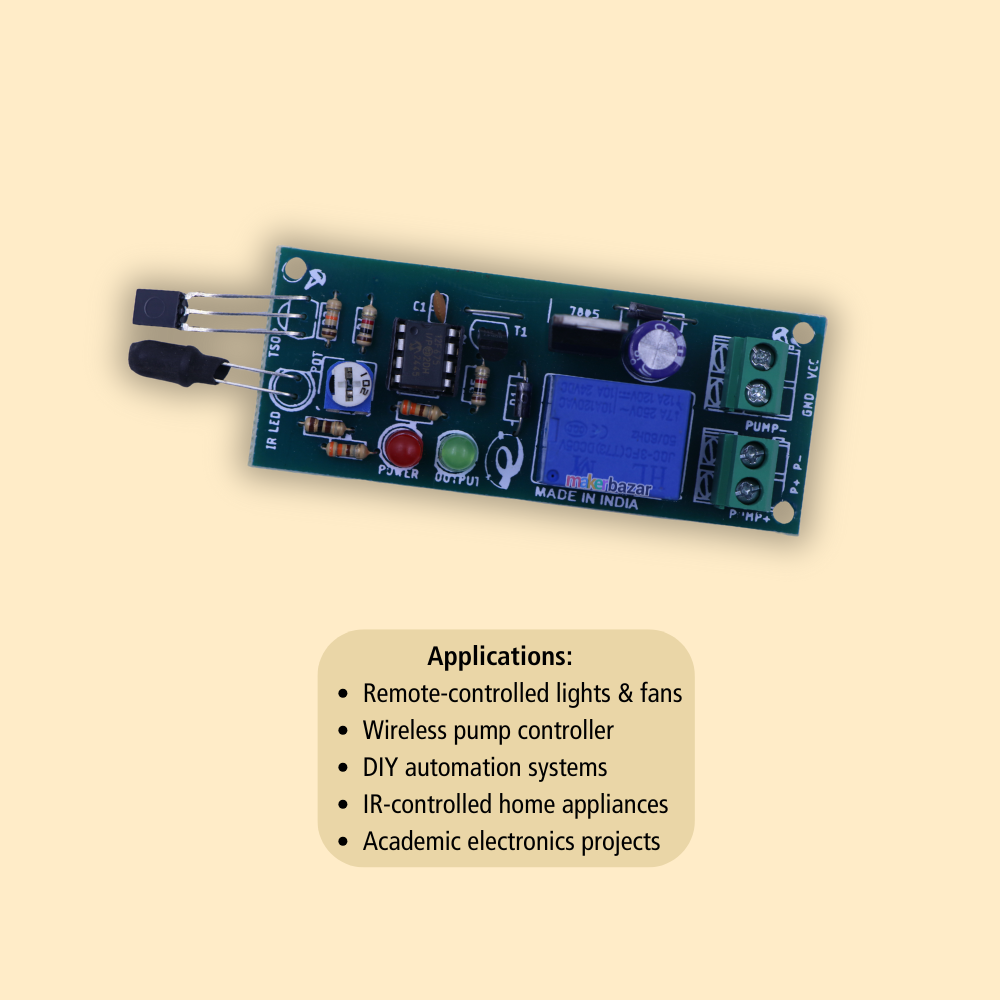 IR TSOP Sensor Relay Module | Infrared Remote Switch for AC/DC Loads