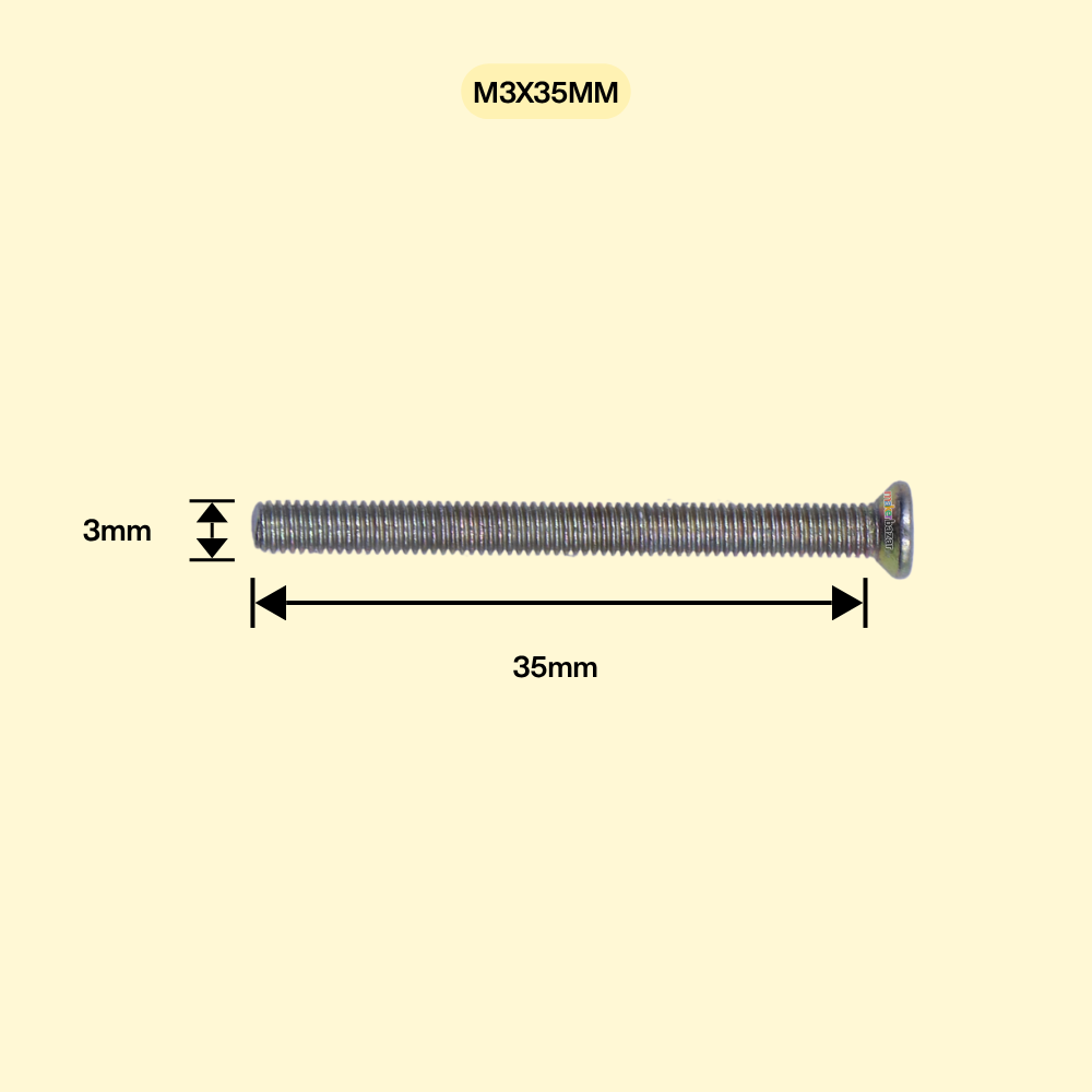 Screws/Nuts & Bolts Set (Golden Plated) - Pack of 10