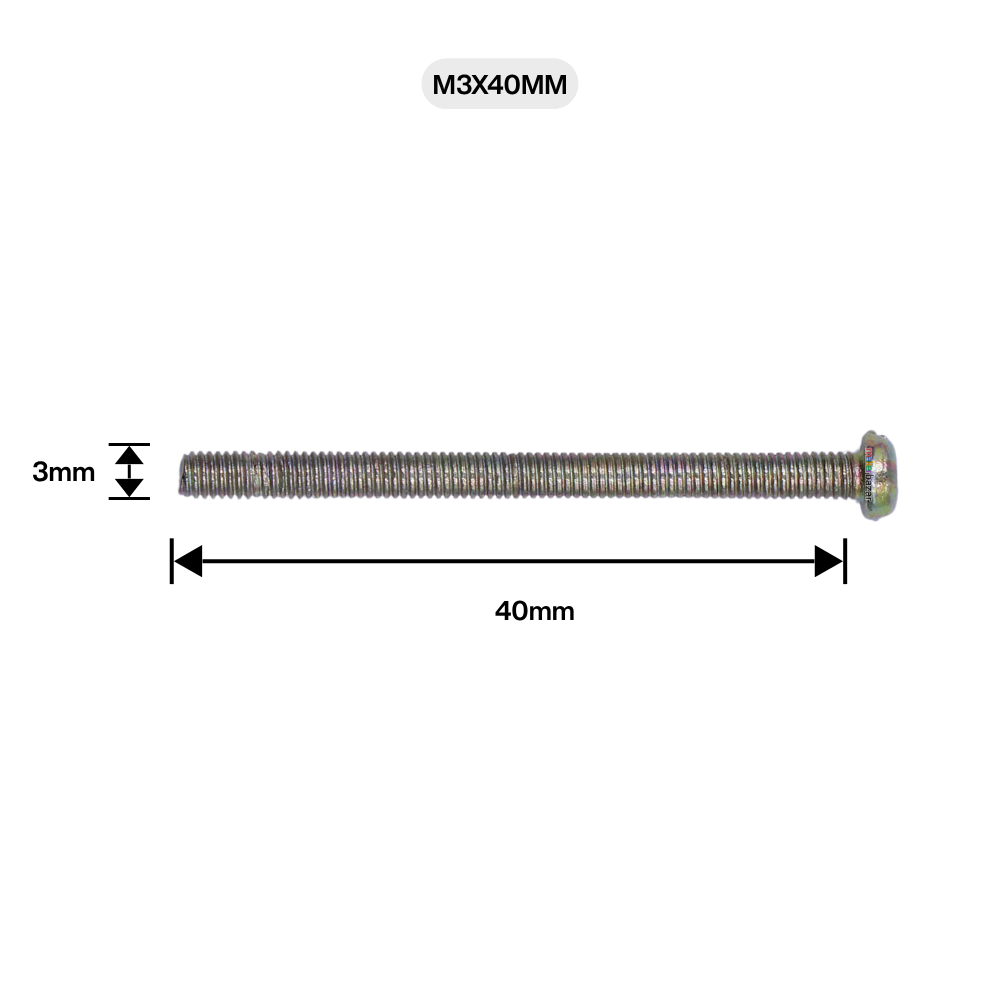 Screws/Nuts & Bolts Set (Golden Plated) - Pack of 10