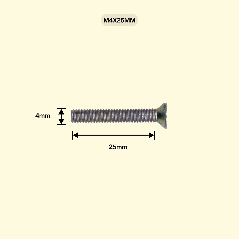 Screws/Nuts & Bolts Set (Golden Plated) - Pack of 10