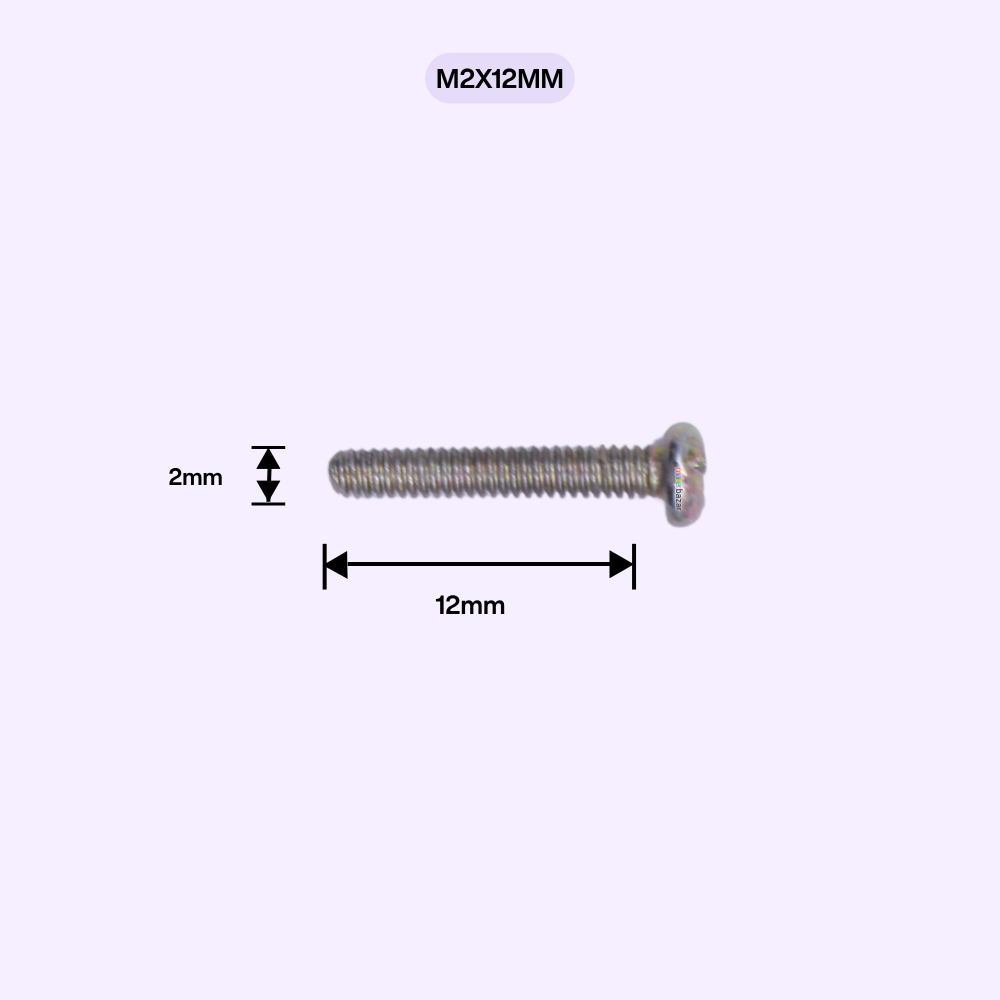Screws/Nuts & Bolts Set (Golden Plated) - Pack of 10