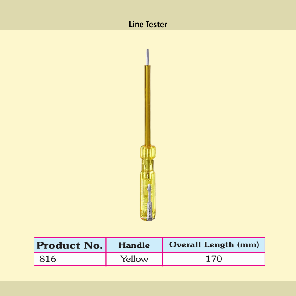 Taparia Line Tester – High Quality Electric Test Screwdriver