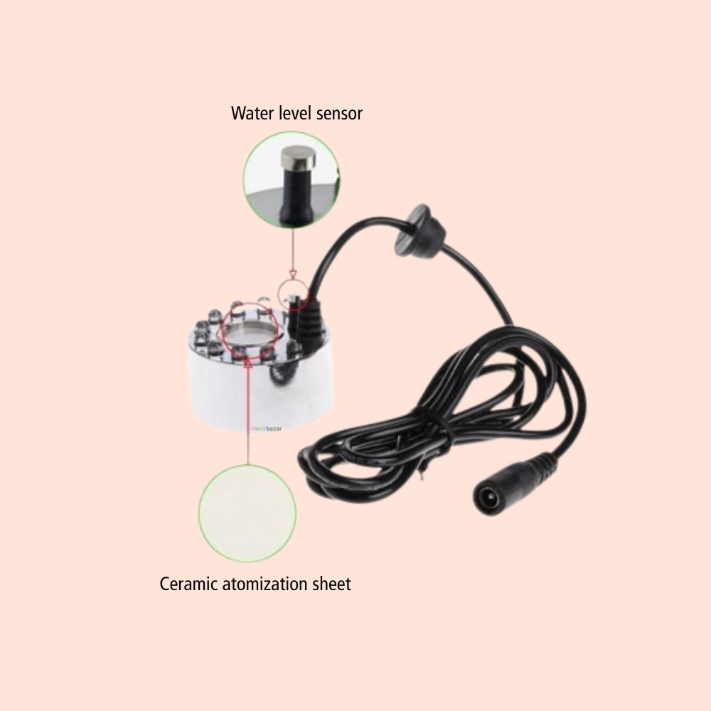 DC24V 16MM 12LED Alloy Air Humidifier Mist Maker 46MM*38MM
