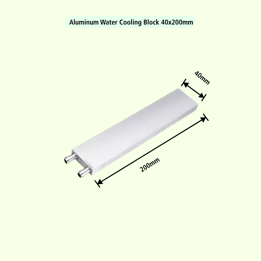 Same-Direction Aluminum Water Cooling Block for CPU/DIY Projects (Nozzles on Short-Side)