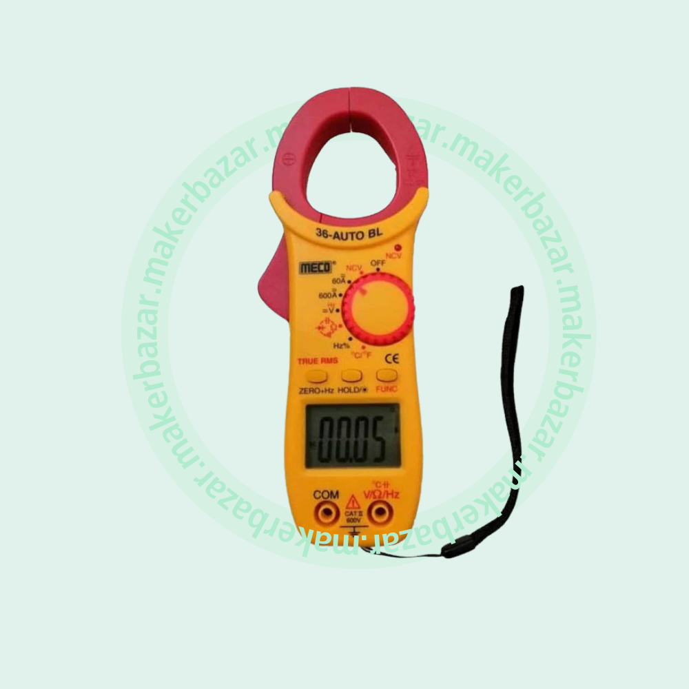 Meco 36-Auto-BL DC/AC TRMS Digital Clamp MultiMeter with Temperature & Frequency
