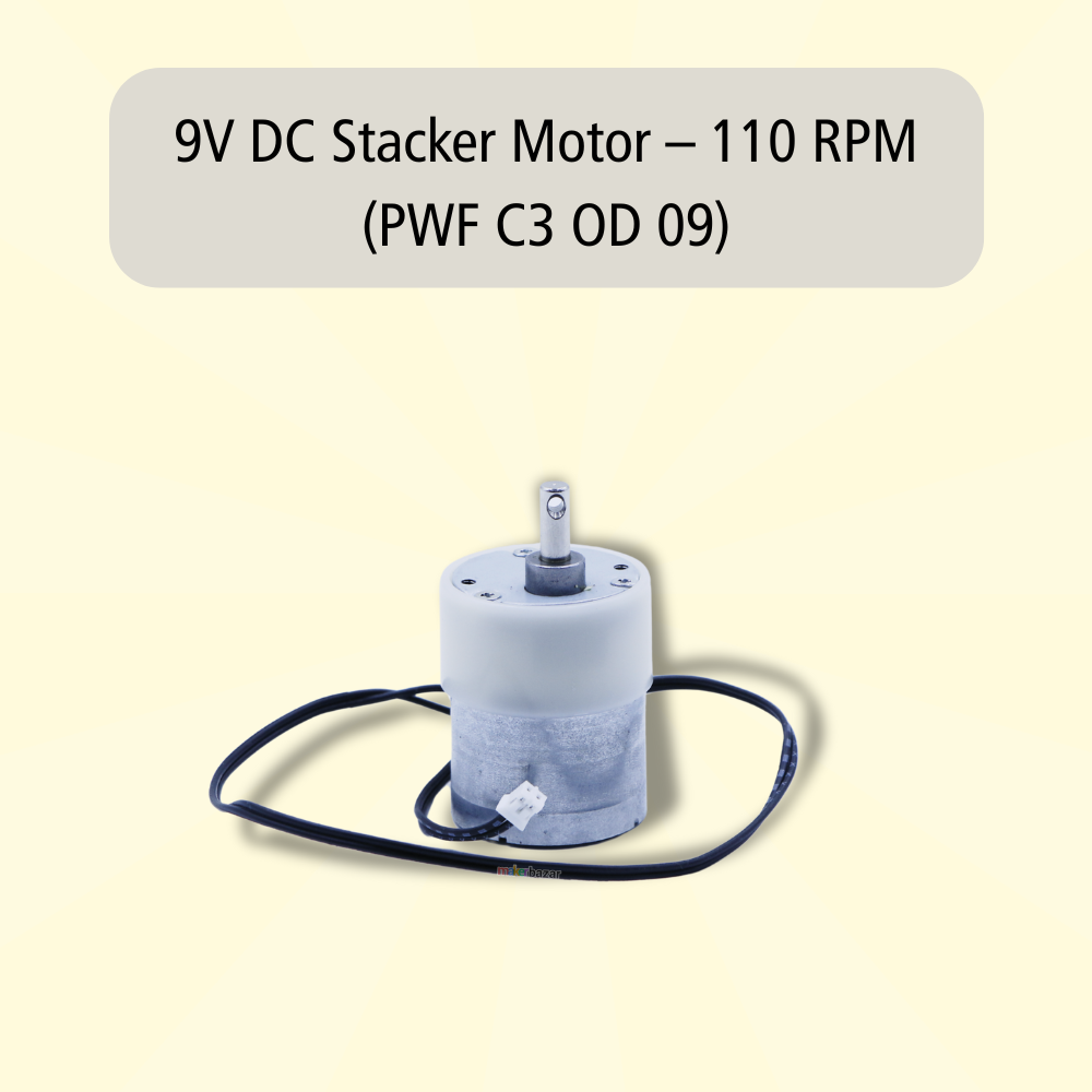 Stacker Motor Money Counting Machine Stacker Motor – 9V DC, 110 RPM (PWF C3 OD 09)