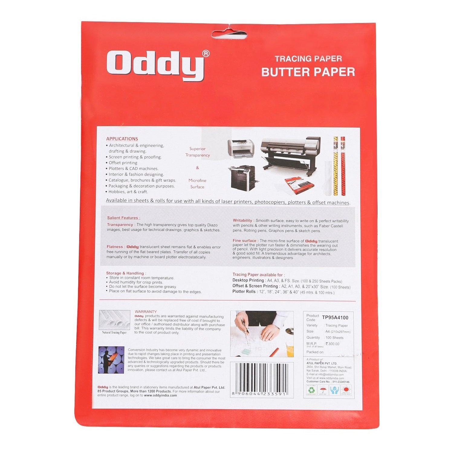 Oddy: Tracing Butter Paper