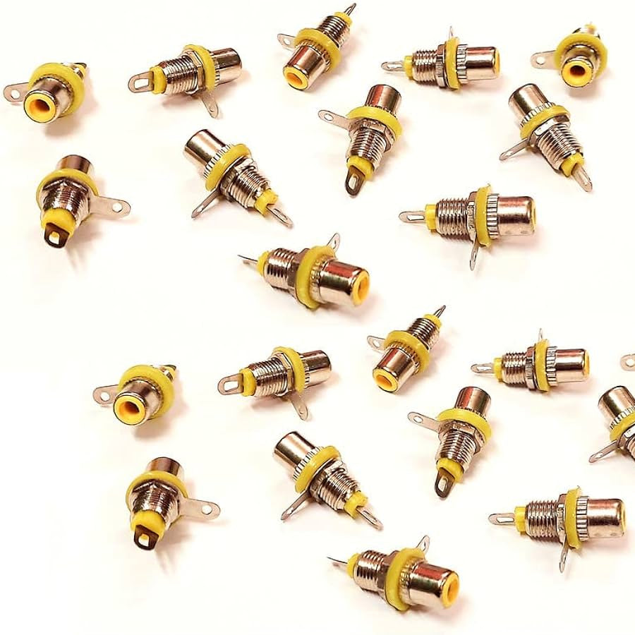 2-Pins RCA Female Chassis Mount Connector