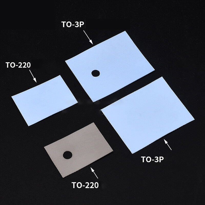 Thermal Insulator Pad Sheet TO-3P/TO-220 Transistor Heatsink for CPU/IC