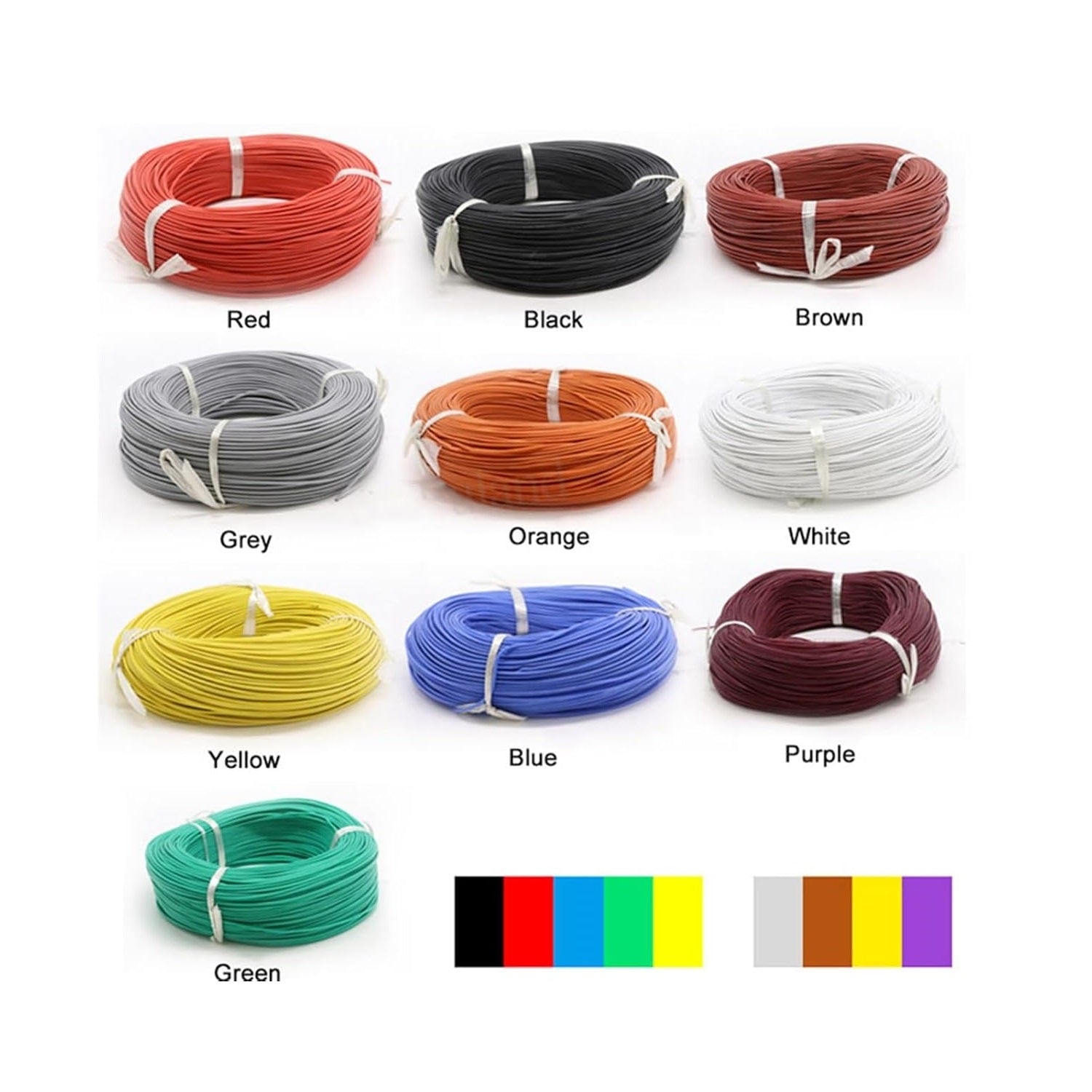 Premium Single-Stand Hook-Up Wire Bundle 92-Meters Roll