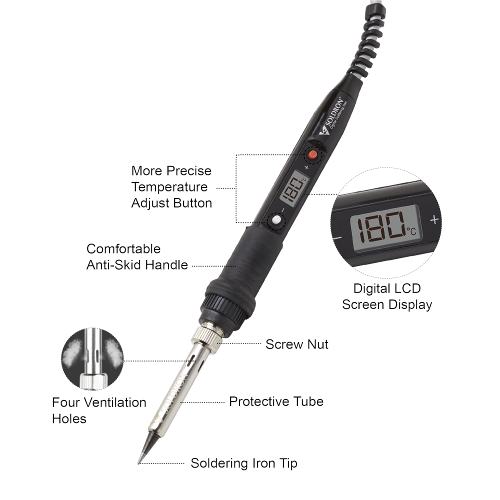 Soldron: Variable-Wattage Premium Soldering Iron
