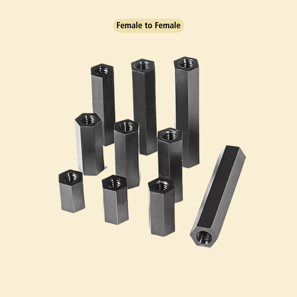Nylon Hex Standoff Spacer Black (Pack of 10)