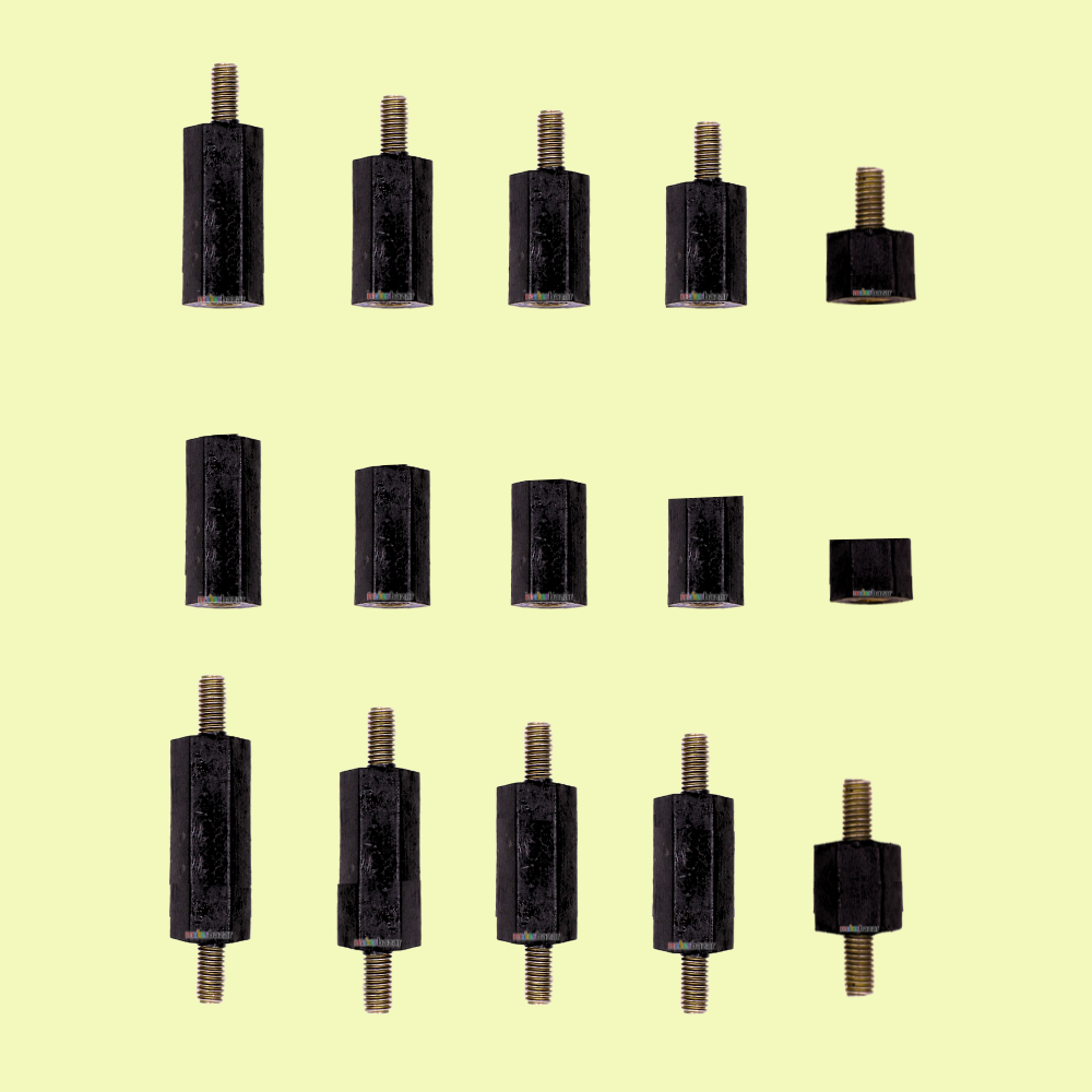 Nylon Hex Standoff Spacer Black (Pack of 10)