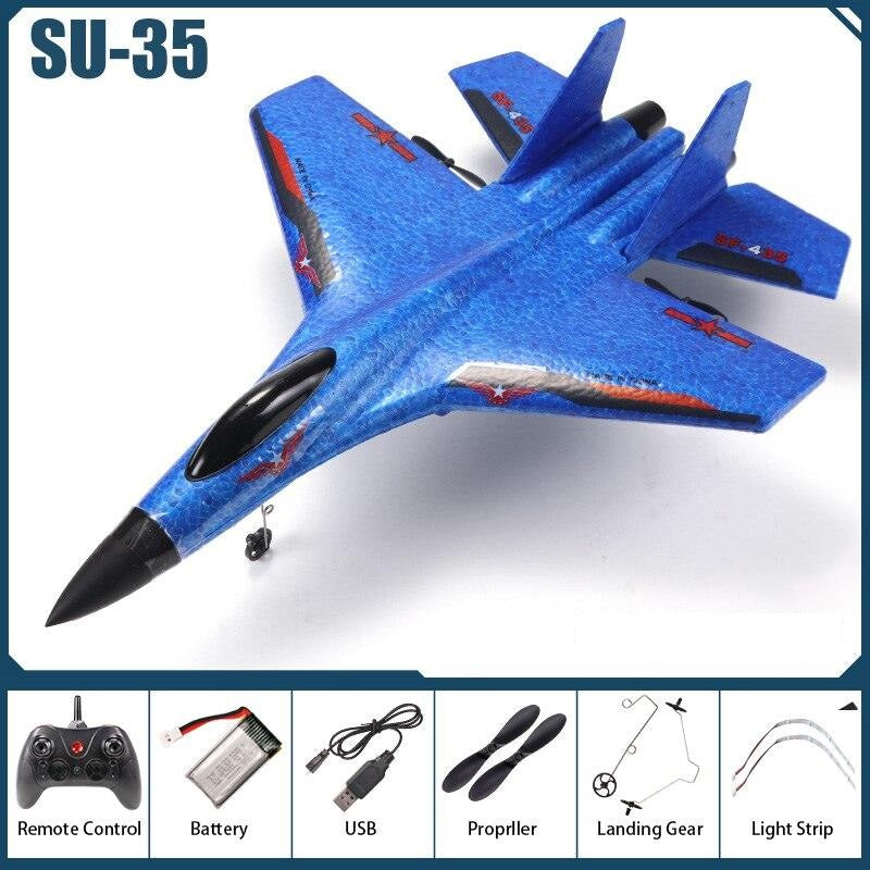 SU-35 2.4GHZ RC Air Plane Glider Remote Control EPP Fixed Wing Aircraft With Luminous Strip