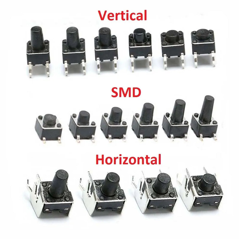 Small Click Switch 6x6x5mm Mini Tactile Push Button Switch - 4Legs