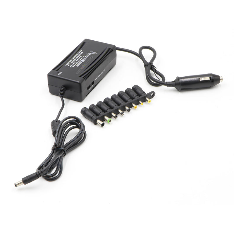 DC to DC 100W Laptop Adaptor for Cars with Charging Plugs
