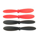 4pcs Red+Black Two-Blade Mini Propeller Coreless Drone Motor Fan for 0.9mm Shaft (720)