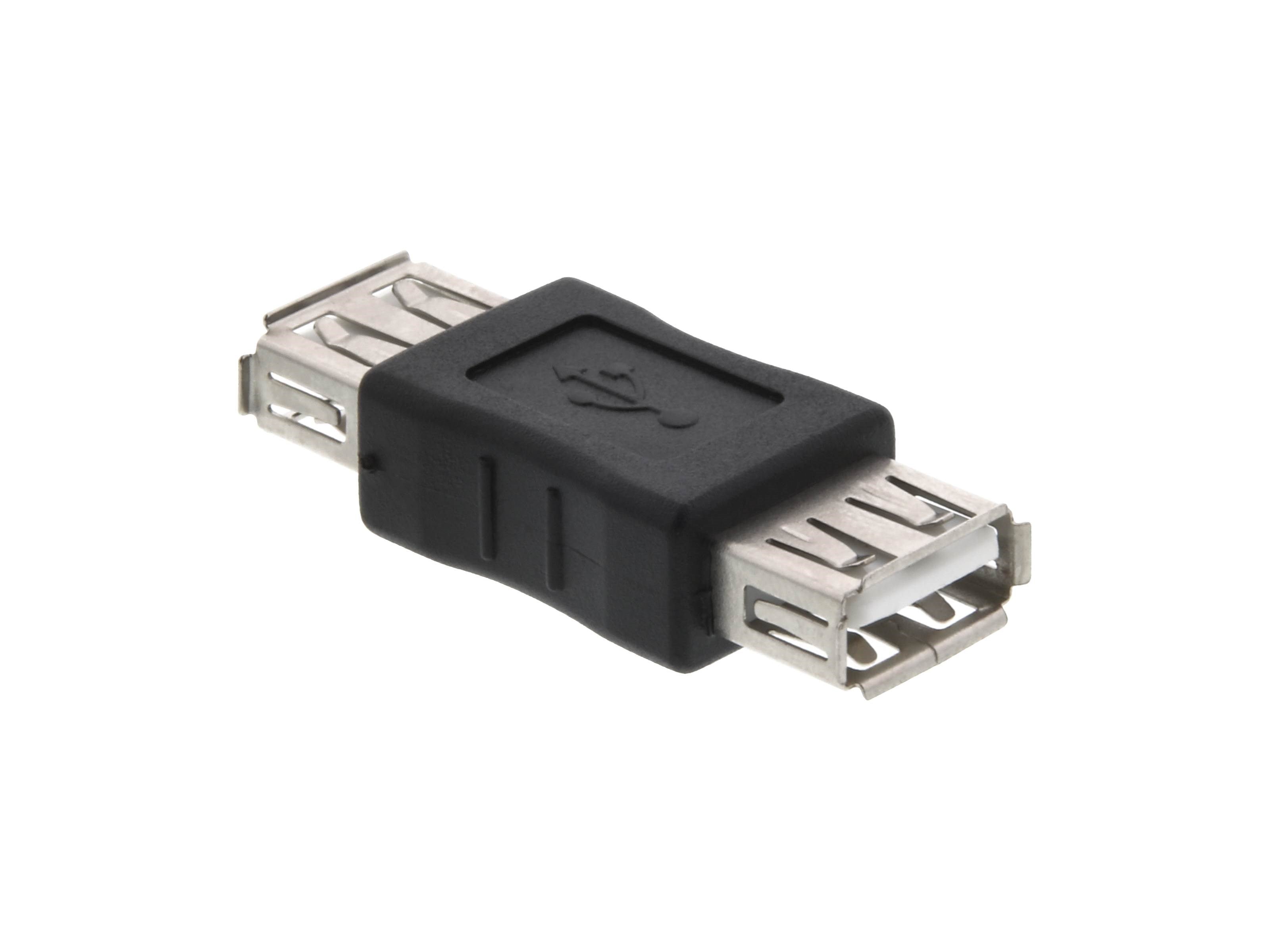 USB 2.0 Adapter - Female to Female USB A Coupler Joiner