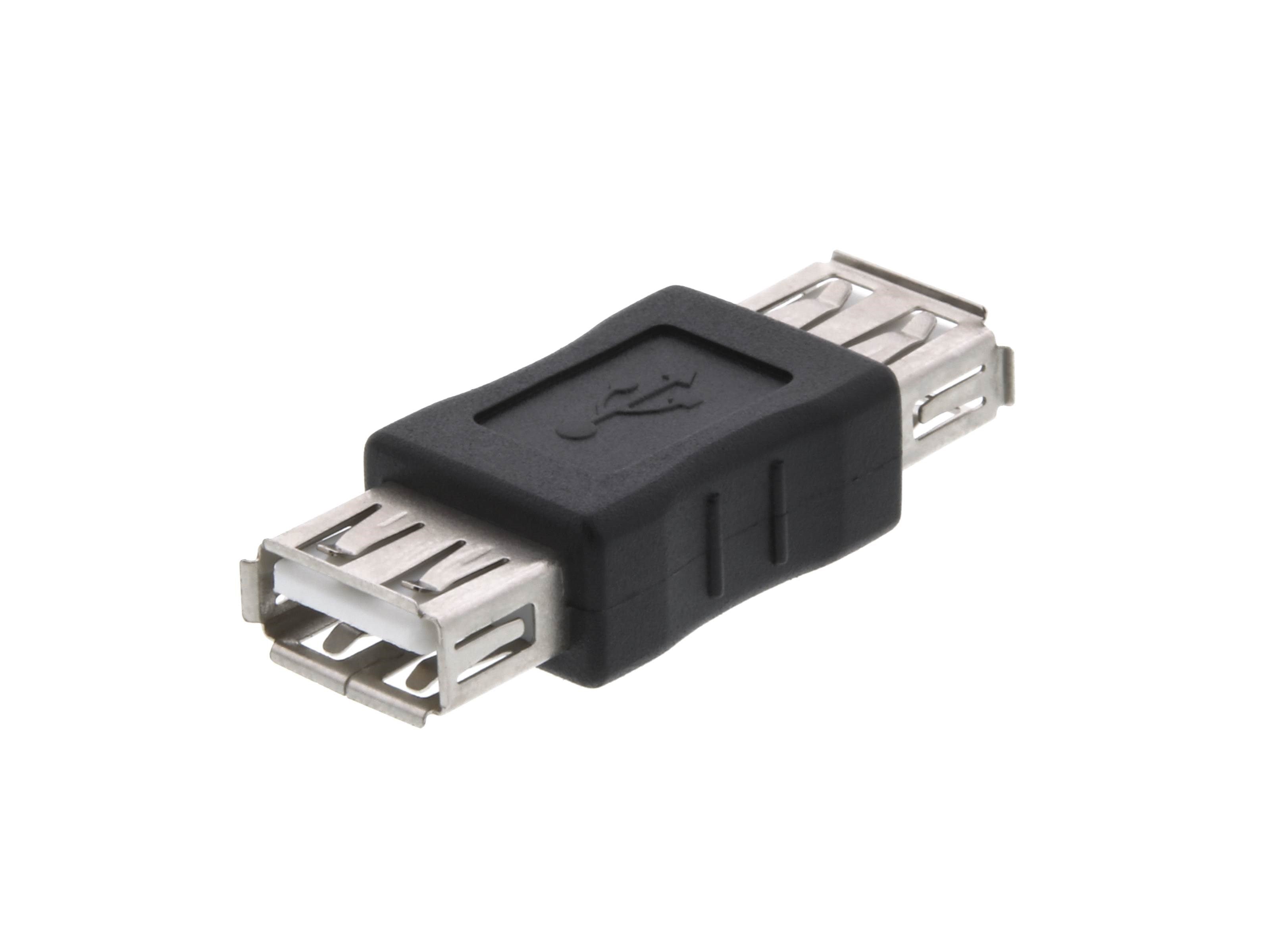 USB 2.0 Adapter - Female to Female USB A Coupler Joiner