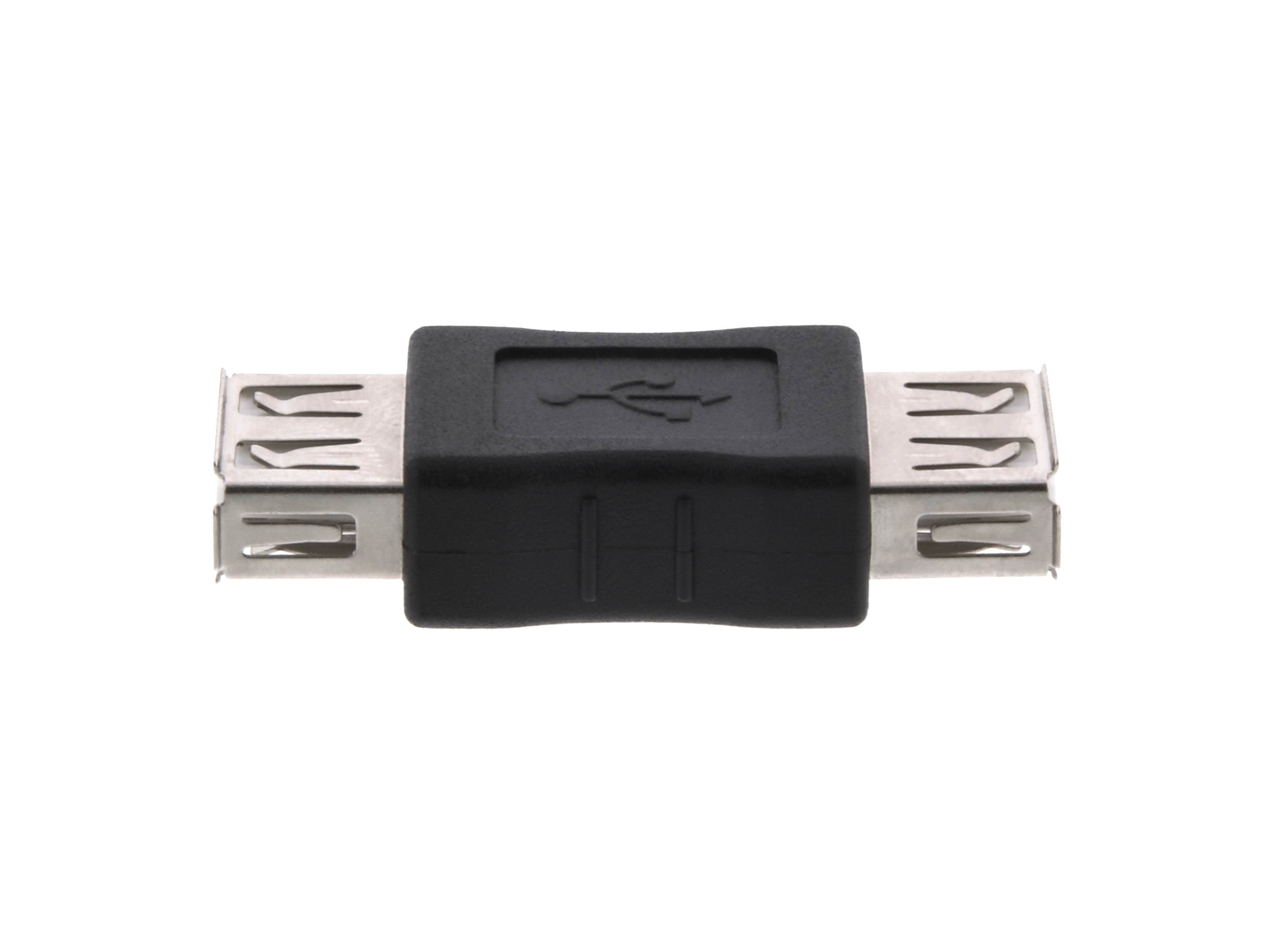 USB 2.0 Adapter - Female to Female USB A Coupler Joiner