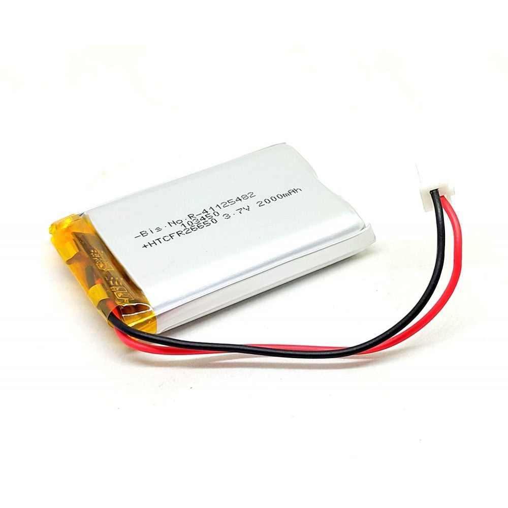 Generic: 103450 3.7 V 2000mAh Lipo Battery - Single Cell Lithium Polymer Battery