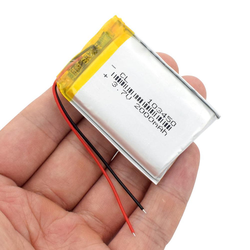 Generic: 103450 3.7 V 2000mAh Lipo Battery - Single Cell Lithium Polymer Battery
