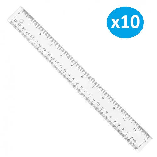 Generic: Plastic Ruler Scale 12inch/ 30cm