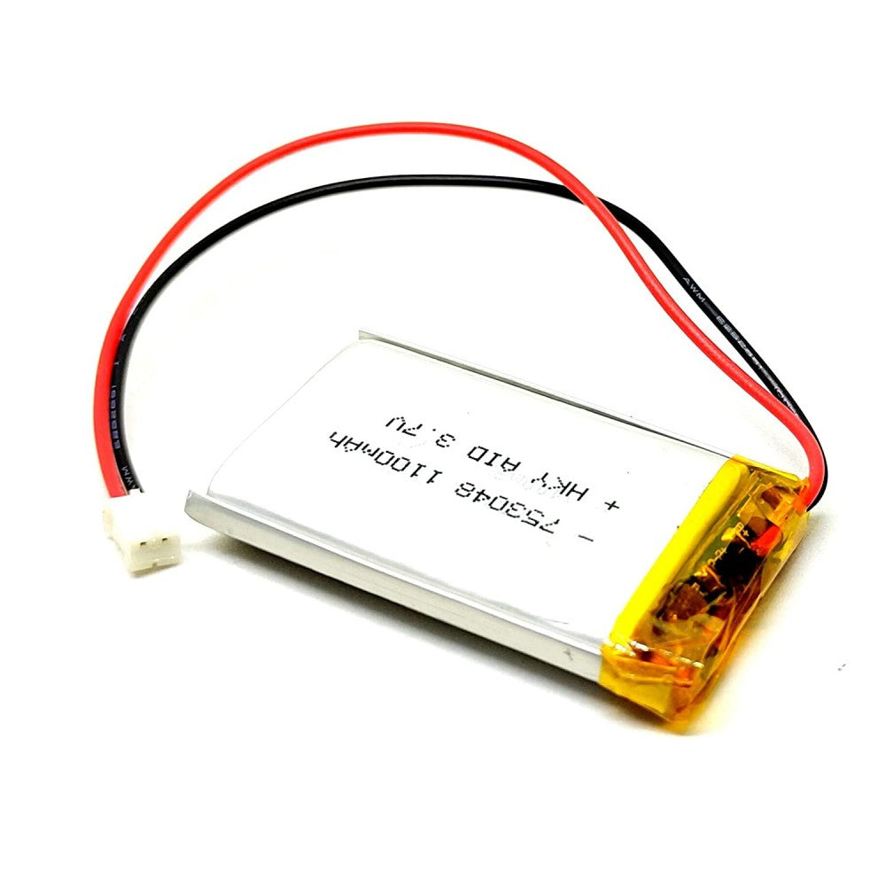 Generic: 753048 3.7 V 1100mAh Lipo Battery - Single Cell Lithium Polymer Battery