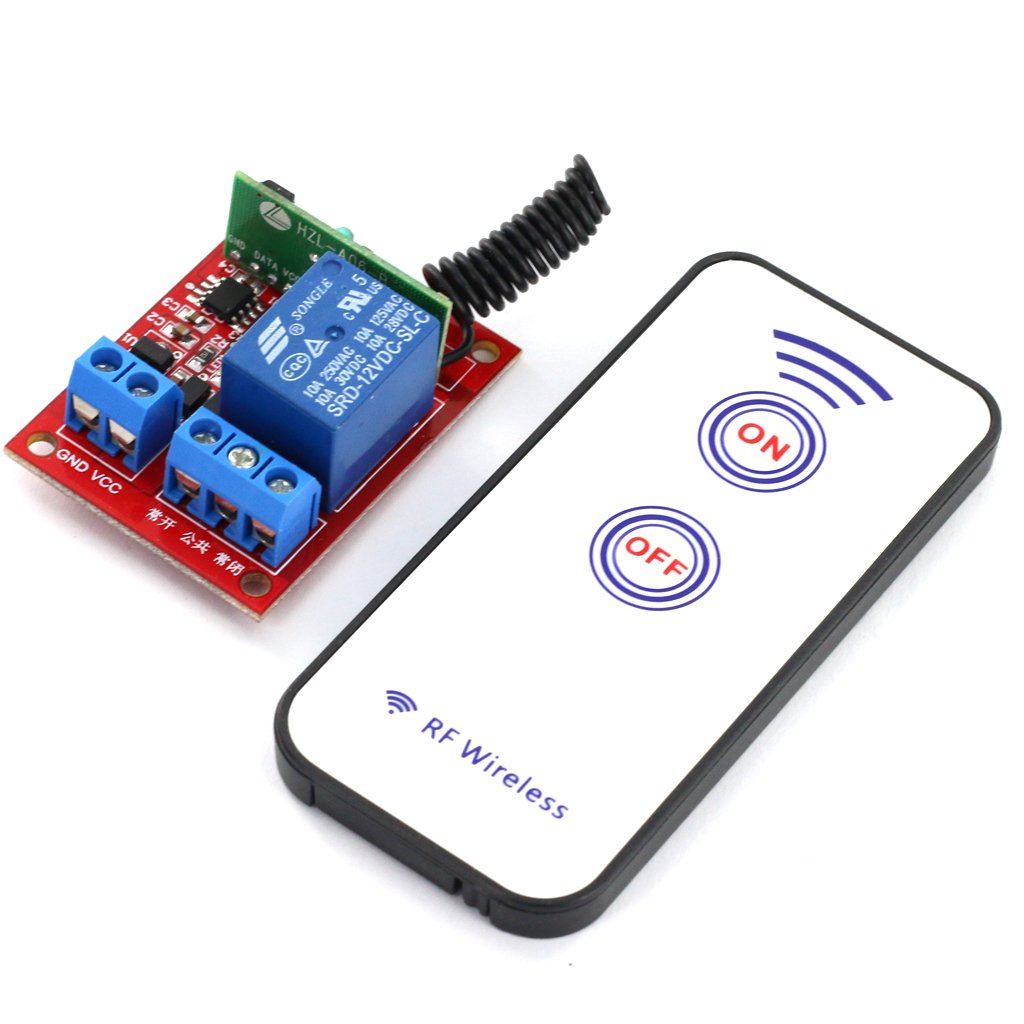 thumbnail image 2 of 12V 1-Channel Wireless RF Remote Control Relay Switch – 433MHz Transmitter + Receiver 2 of 5
