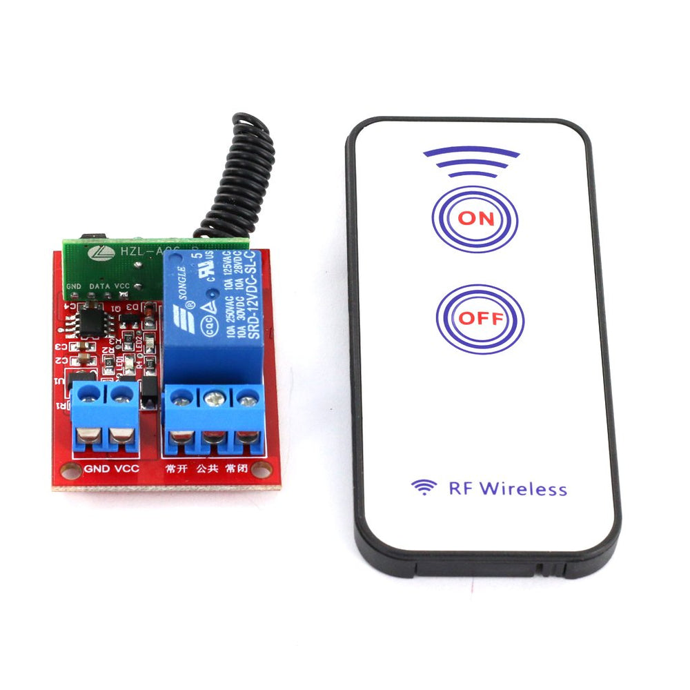 DC 12V 1 Channel RF Wireless Relay Module with Remote Control