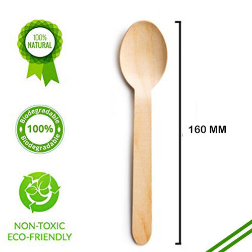 30x160mm Disposable Wooden Spoons for DIY/Home