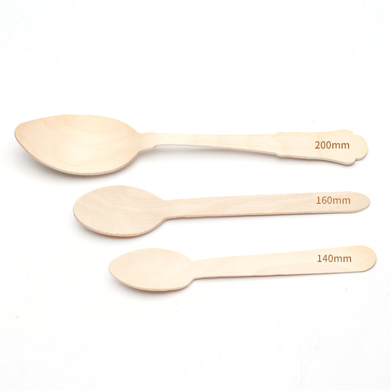 30x160mm Disposable Wooden Spoons for DIY/Home