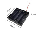 [OD] (Series) 18650x4 Quadruple Battery Cell Holder/Case with Wire