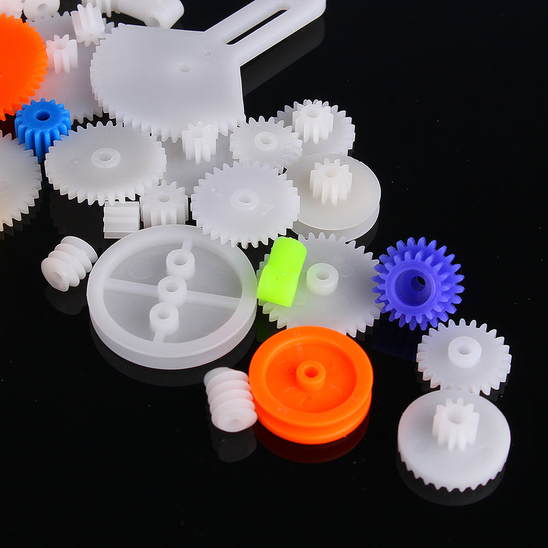 78Pcs Plastic Gear Assorted Kit Set with Various Gear and Axle Belt Bushings for DIY Car Robot Project