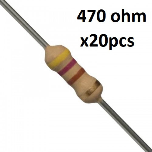 Carbon Film Resistor 470 Ohm 1/4 Watt Resistance