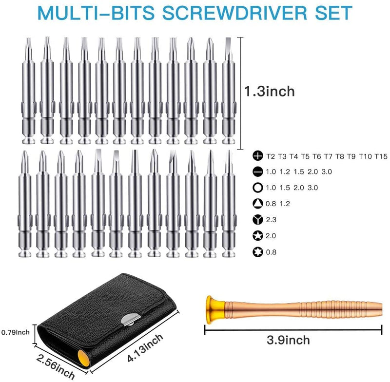 25 in 1 Wallet Style Precision Screwdriver Set / Repairing Tool Kit