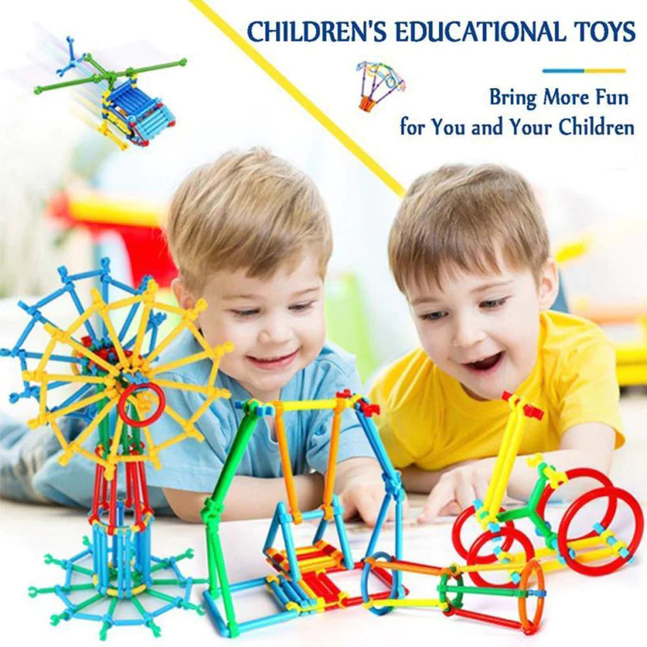 250pcs Plastic Sticks Building Blocks, Early Creative Learning