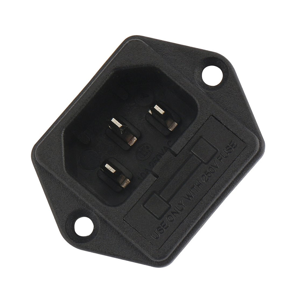 AC 250V 10A IEC320 C14 Male Power Cord Inlet Socket with Fuse Holder