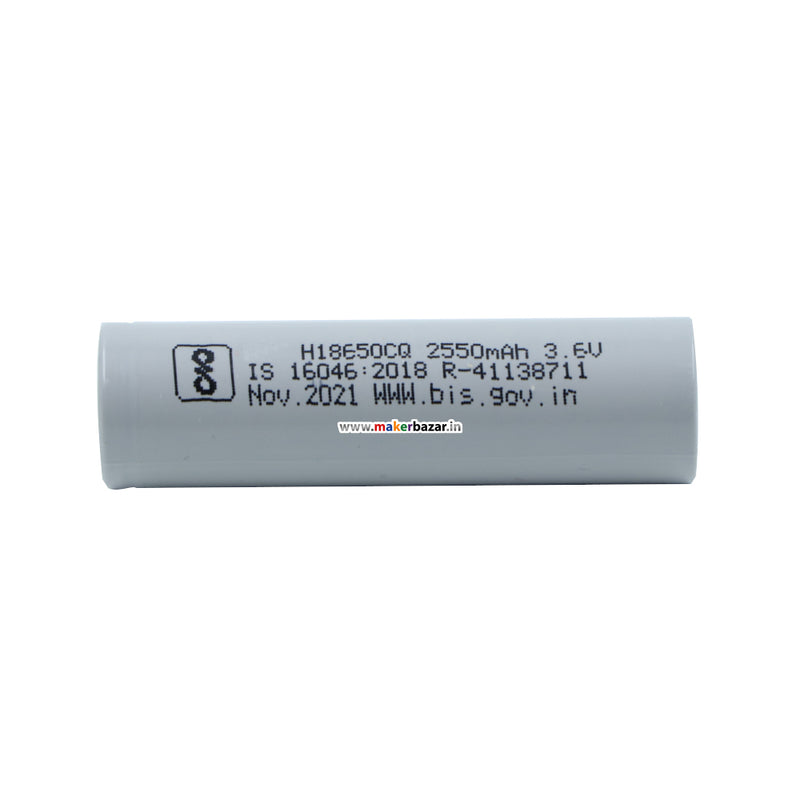 Premium] Lithium-Ion 18650 Rechargeable Cell 3.7V 2550mAh
