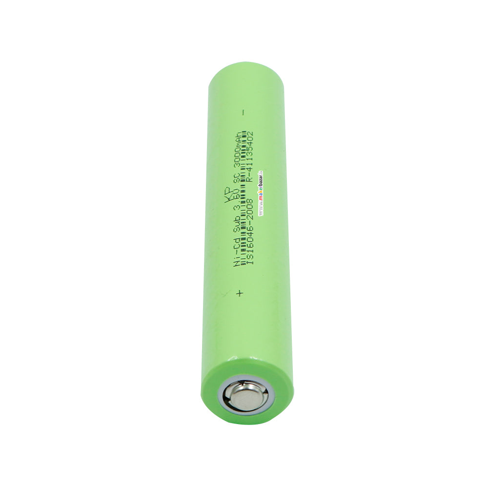 3000mAh 3.6V Size - 3SC Cell NiCd Rechargeable Battery with Button Top