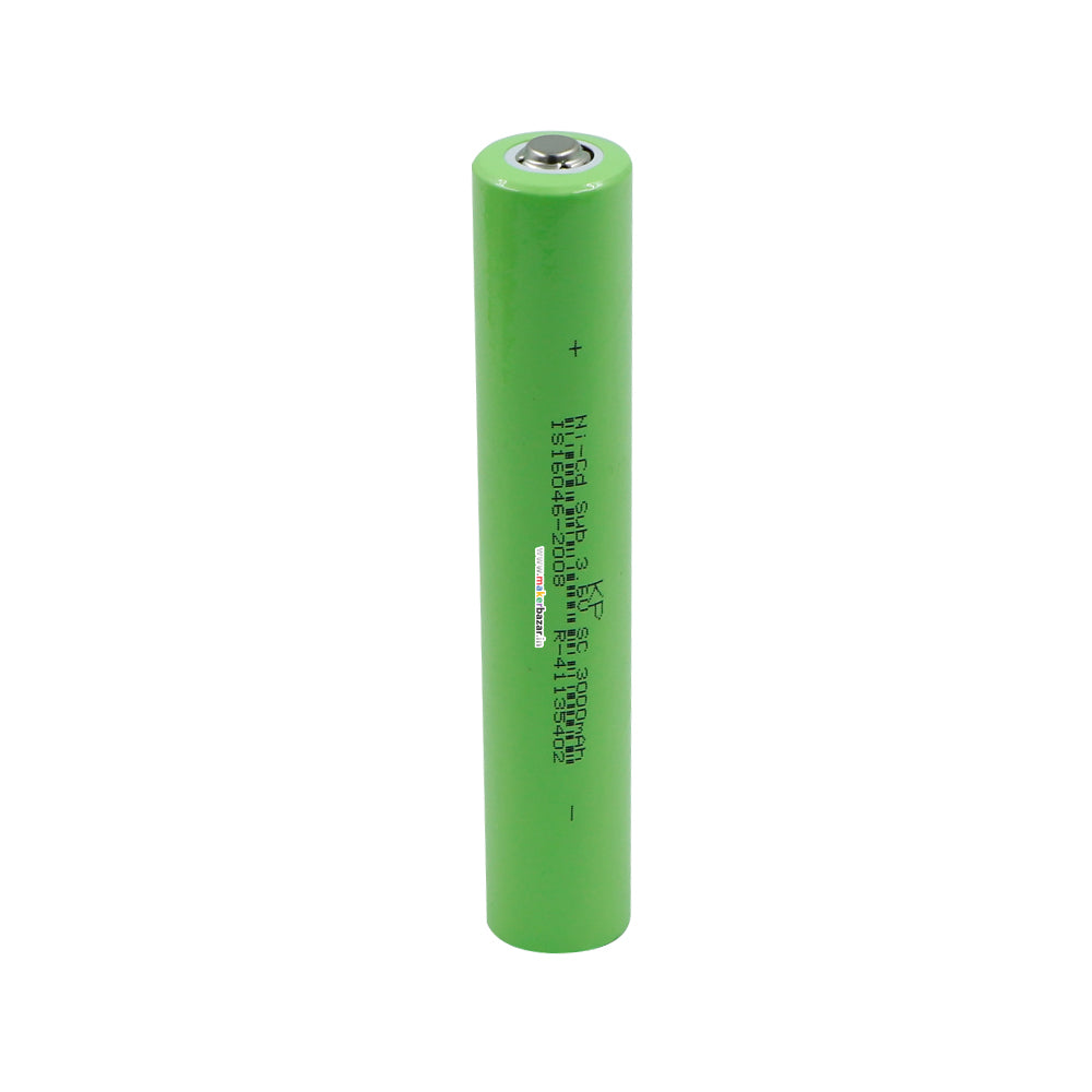 3000mAh 3.6V Size - 3SC Cell NiCd Rechargeable Battery with Button Top