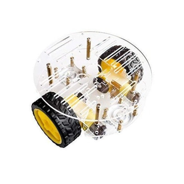 2WD Mini Round KIT Two Wheel Robotic Smart Car Kit with Acrylic Chassi
