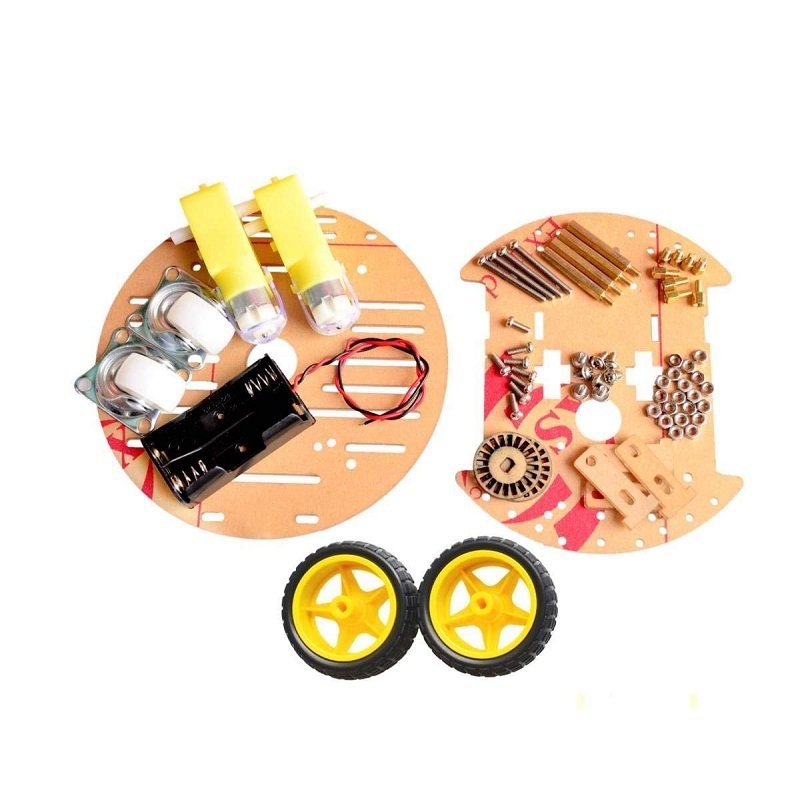 2WD Mini Round KIT Two Wheel Robotic Smart Car Kit with Acrylic Chassis