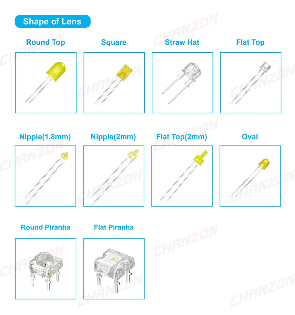 DIP LED 2x3x4mm Square Shape