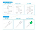 DIP LED 1.8mm Nipple/ Tower/ Rocket Shape Clear/ Transparent Type