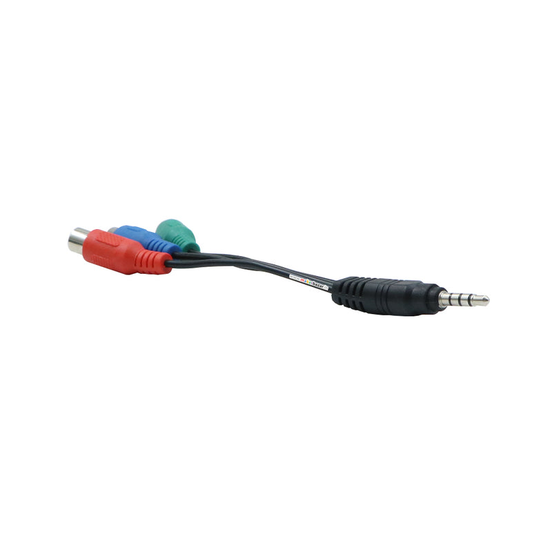 3.5mm male Plug to 3RCA Female adapter cable Video adapter For AV Audio, video, LCD TV,HDTV - 15cm (RBG)